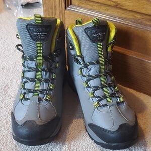 ICEPEAK Vibram Gray and Yellow Hiking Boots, waterproof sz 39